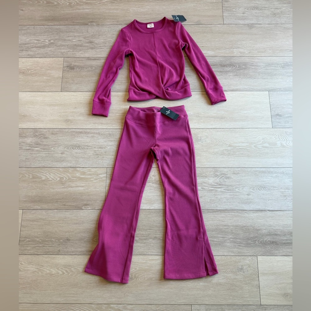 Abercrombie kids ypb flare leggings and long sleeve shirt girls size 7 / 8